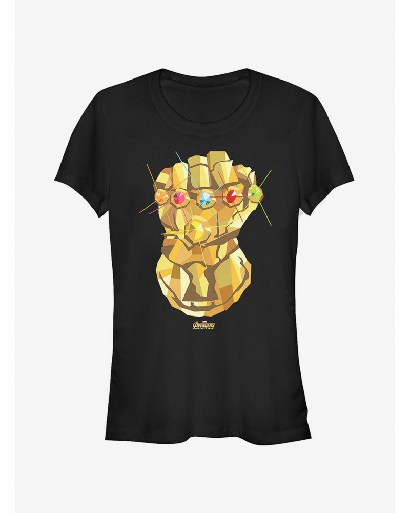 Marvel Avengers: Infinity War Geometric Gauntlet Girls T-Shirt $9.46 T-Shirts