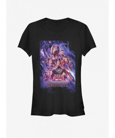Marvel Avengers Endgame Avengers Poster Girls T-Shirt $8.47 T-Shirts