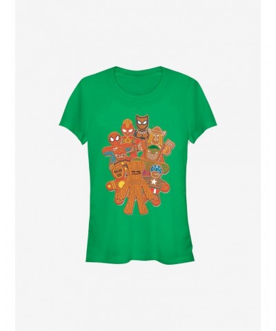 Marvel Avengers Cookie Group Holiday Girls T-Shirt $7.97 T-Shirts