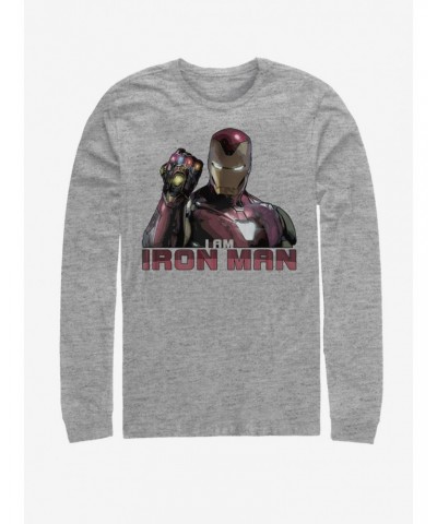 Marvel Avengers: Endgame Iron Man Stones Long-Sleeve T-Shirt $10.86 T-Shirts
