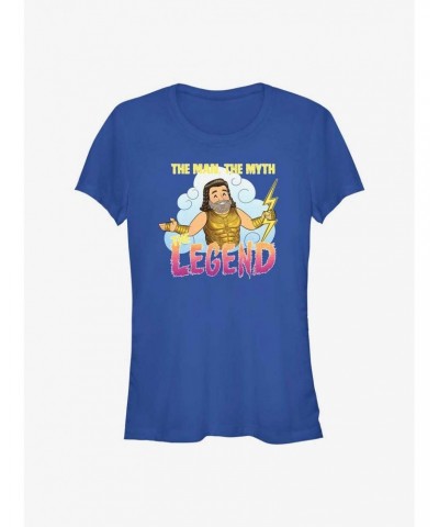 Marvel Thor: Love and Thunder Zeus Man Myth Legend Girls T-Shirt $11.70 T-Shirts