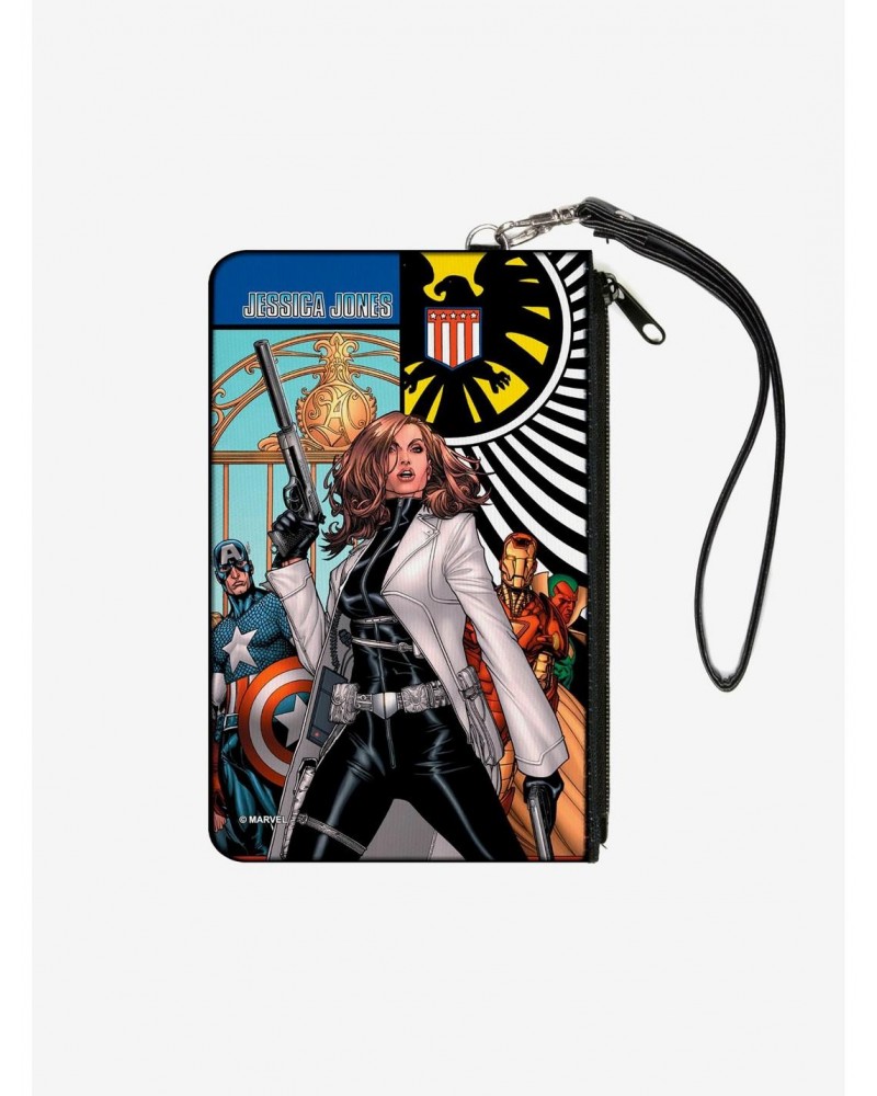 Marvel Jessica Jones What If Jessica Jones Had Joined The Avengers Issue 1 Cover Wallet Canvas Zip Clutch $8.13 Clutches