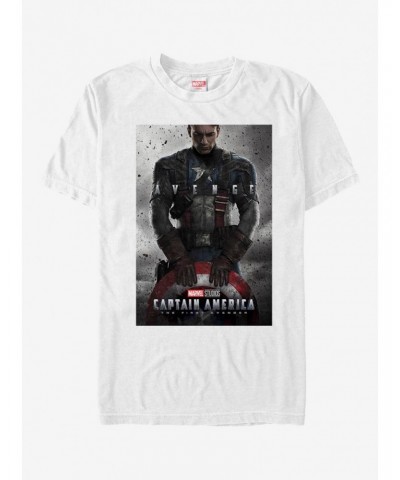 Marvel Captain America First Avenger Poster T-Shirt $11.71 T-Shirts