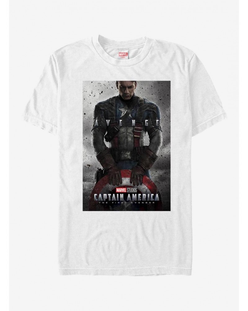 Marvel Captain America First Avenger Poster T-Shirt $11.71 T-Shirts