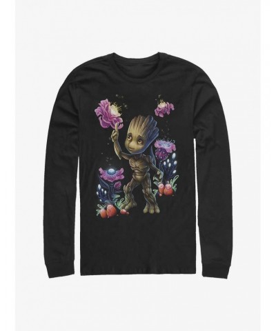 Marvel Guardians Of The Galaxy Groot Plants No Bg Long-Sleeve T-Shirt $10.53 T-Shirts