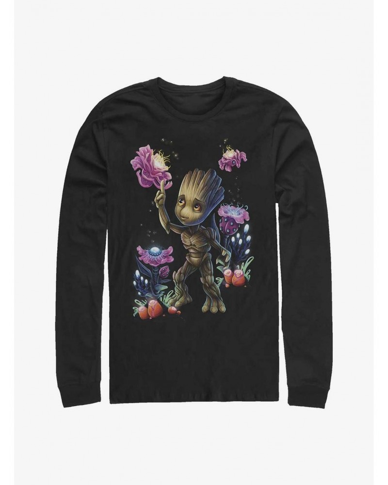 Marvel Guardians Of The Galaxy Groot Plants No Bg Long-Sleeve T-Shirt $10.53 T-Shirts