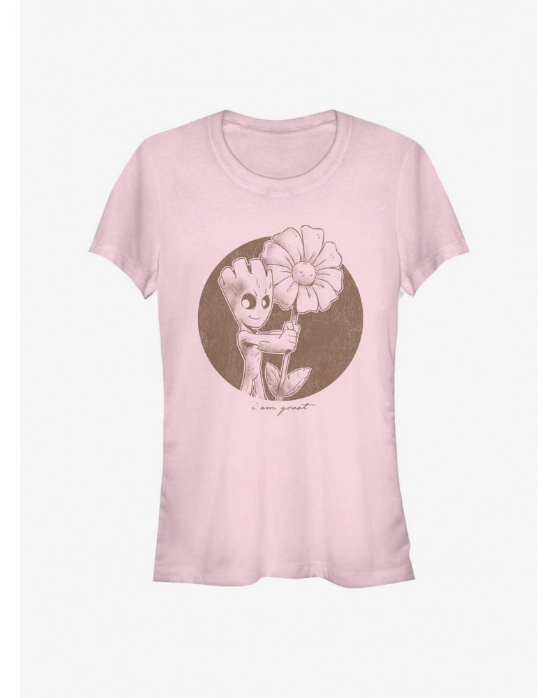 Marvel Guardians Of The Galaxy Groot Flower Girls T-Shirt $10.71 T-Shirts