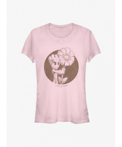 Marvel Guardians Of The Galaxy Groot Flower Girls T-Shirt $10.71 T-Shirts