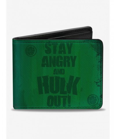 Marvel Hulk Stay Angry And Hulk Out Bifold Wallet $10.45 Wallets
