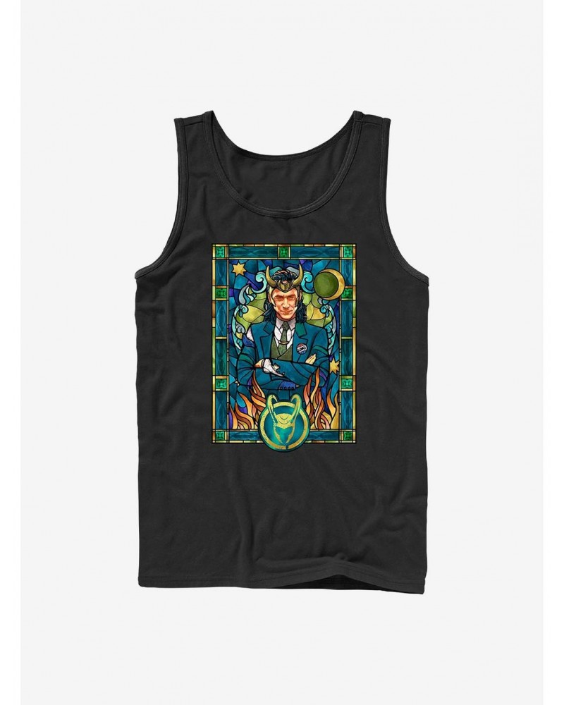 Marvel Loki Stained Glass Window Tank $11.21 Tanks