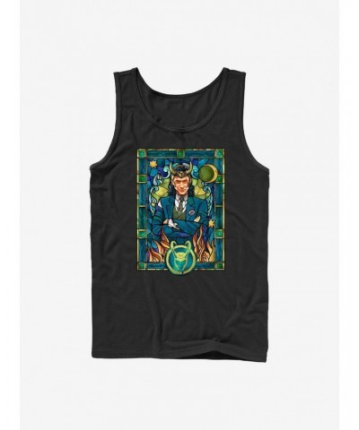 Marvel Loki Stained Glass Window Tank $11.21 Tanks