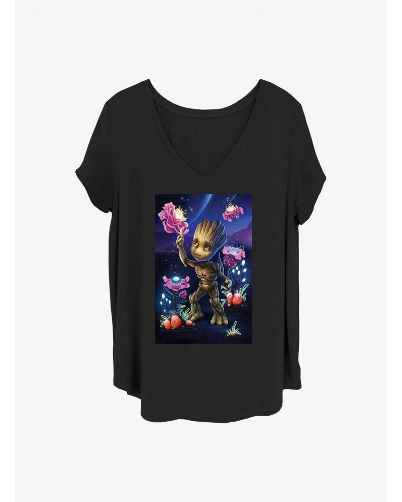 Marvel Guardians of the Galaxy Groot Plants Girls T-Shirt Plus Size $9.54 T-Shirts