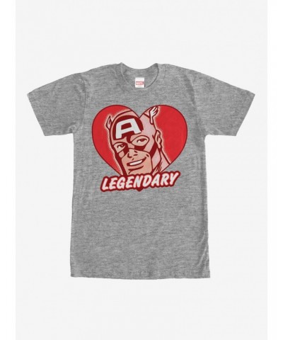 Marvel Captain America Legendary Heart T-Shirt $7.65 T-Shirts