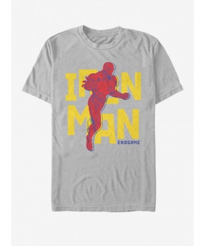 Marvel Avengers: Endgame Text Pop Iron Man T-Shirt $11.95 T-Shirts