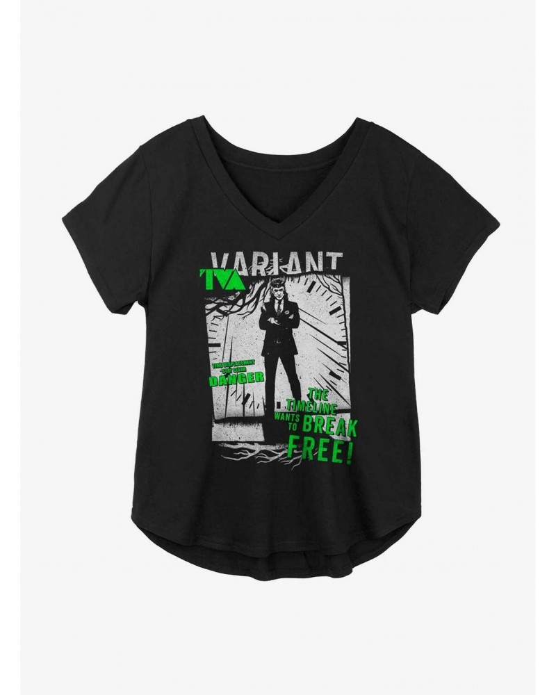 Marvel Loki TVA Time Displacement Girls Plus Size T-Shirt $13.29 T-Shirts