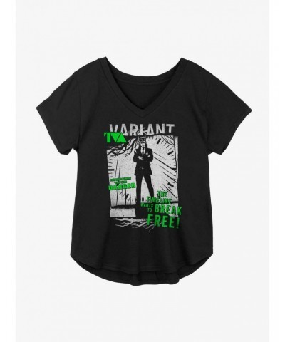 Marvel Loki TVA Time Displacement Girls Plus Size T-Shirt $13.29 T-Shirts