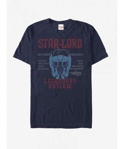 Marvel Guardians of the Galaxy Vol. 2 Star-Lord List T-Shirt $8.37 T-Shirts