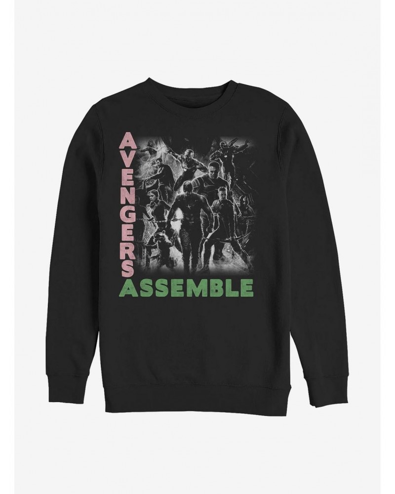 Marvel Avengers Group Assemble Crew Sweatshirt $11.07 Sweatshirts