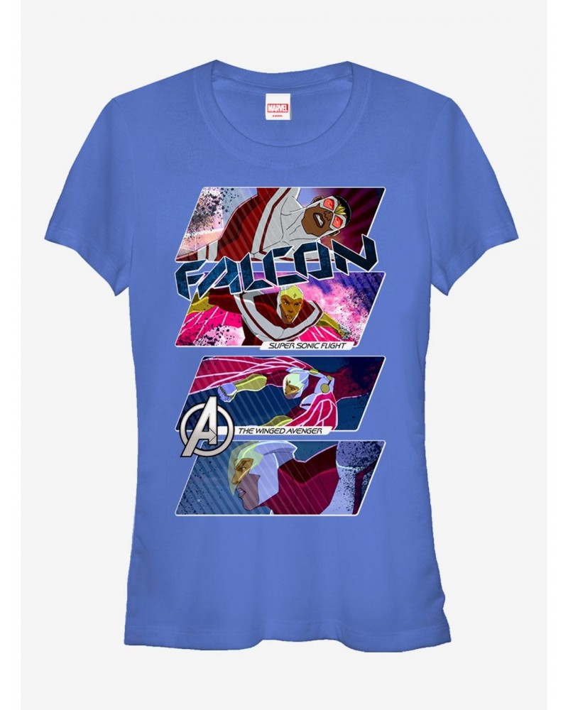 Marvel Falcon Panels Girls T-Shirt $12.45 T-Shirts