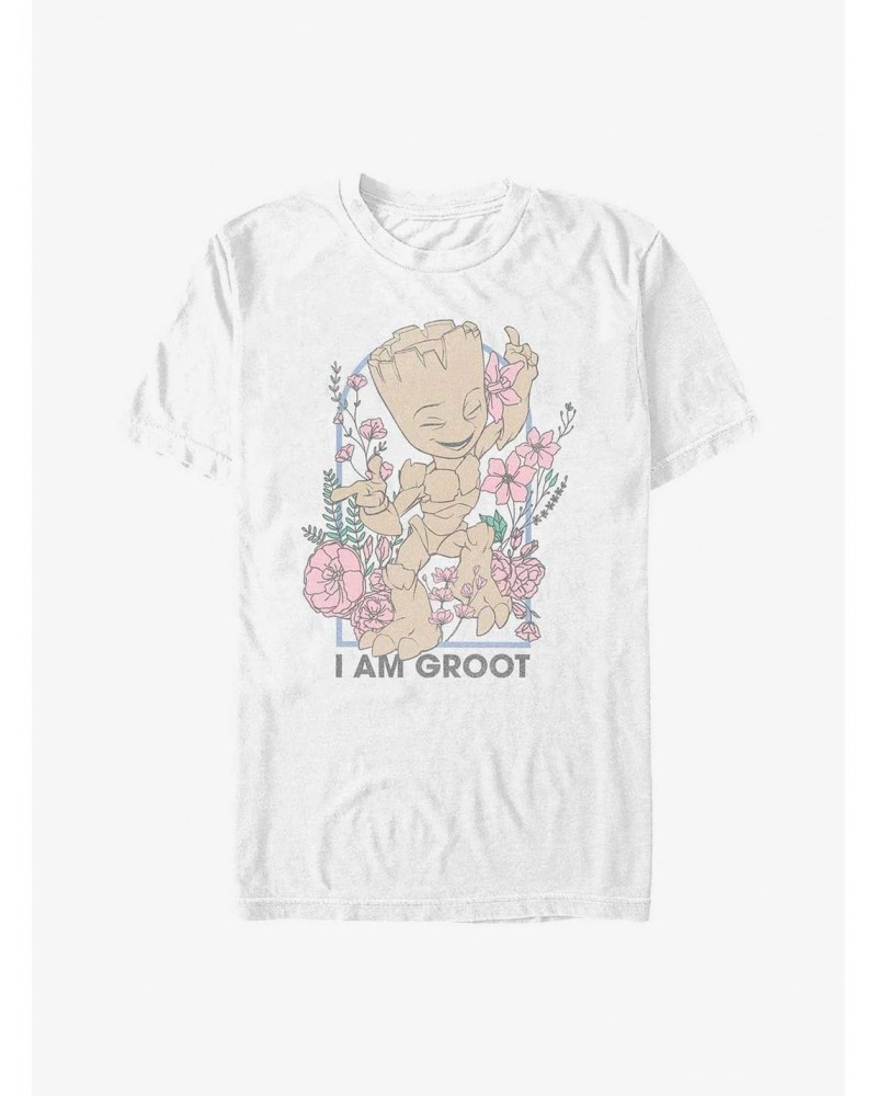 Marvel Guardians Of The Galaxy Floral Groot T-Shirt $11.23 T-Shirts