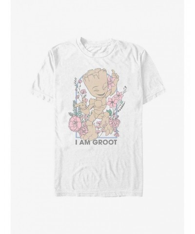 Marvel Guardians Of The Galaxy Floral Groot T-Shirt $11.23 T-Shirts