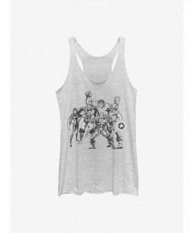 Marvel Avengers Marvel Retro Group Girls Tank $10.36 Tanks