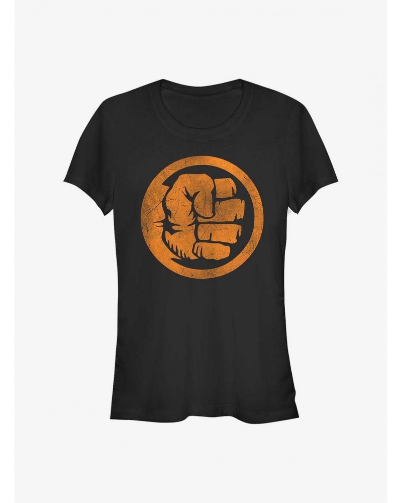 Marvel The Hulk Orange Hulk Girls T-Shirt $9.46 T-Shirts