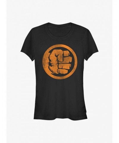 Marvel The Hulk Orange Hulk Girls T-Shirt $9.46 T-Shirts