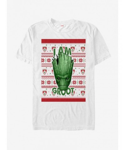 Marvel Guardians Of The Galaxy Groot Xmas Sweater T-Shirt $8.37 T-Shirts