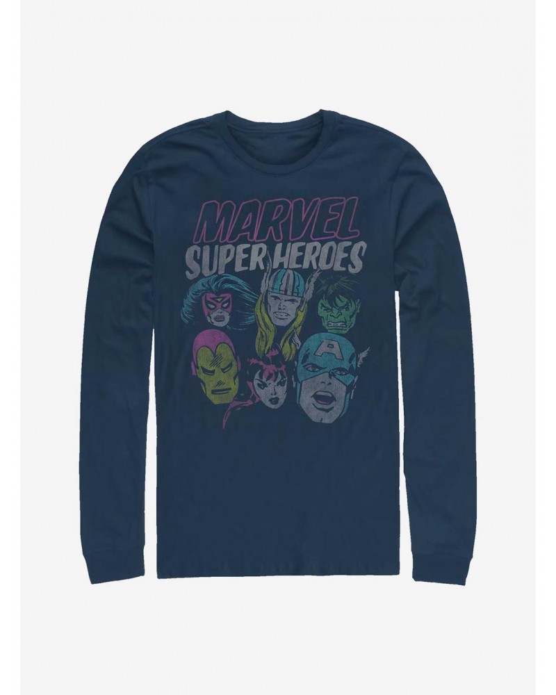 Marvel Avengers Grunge Heroes Long-Sleeve T-Shirt $12.83 T-Shirts