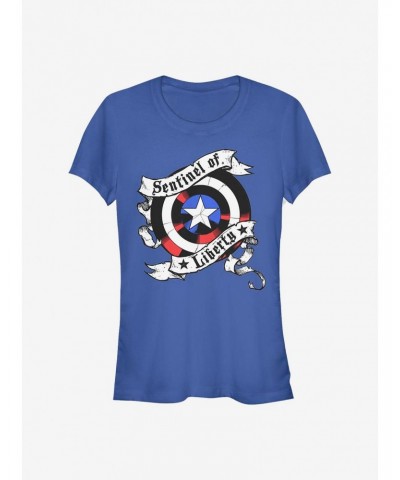 Marvel Captain America Sentinel Shield Girls T-Shirt $12.20 T-Shirts