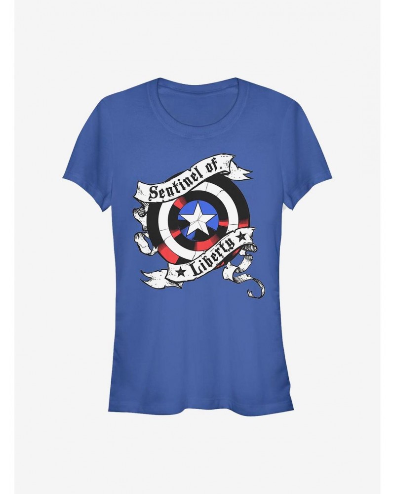 Marvel Captain America Sentinel Shield Girls T-Shirt $12.20 T-Shirts