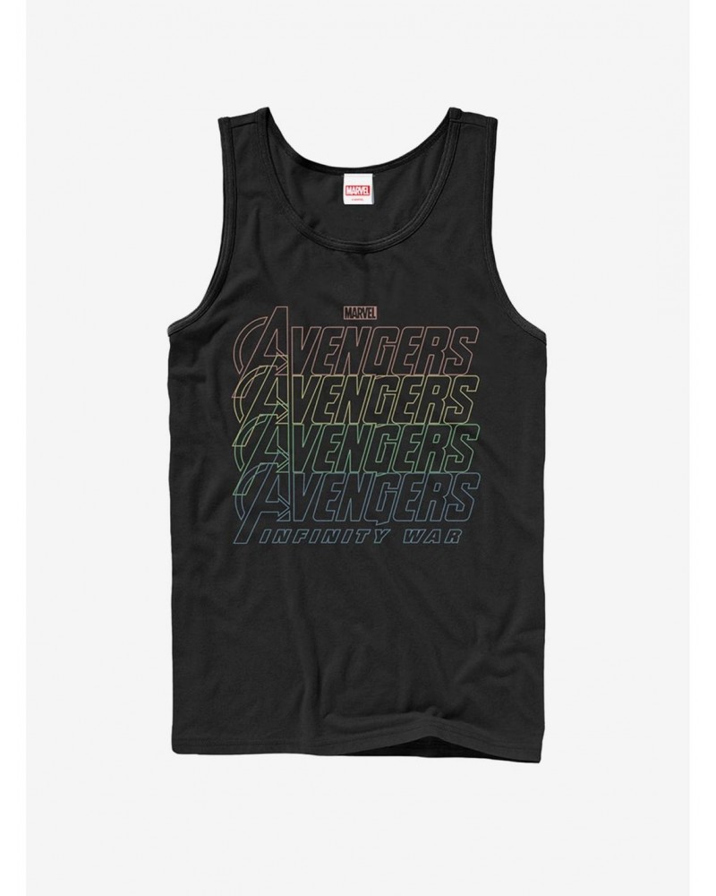 Marvel Avengers: Infinity War Rainbow Logo Tank $11.45 Tanks