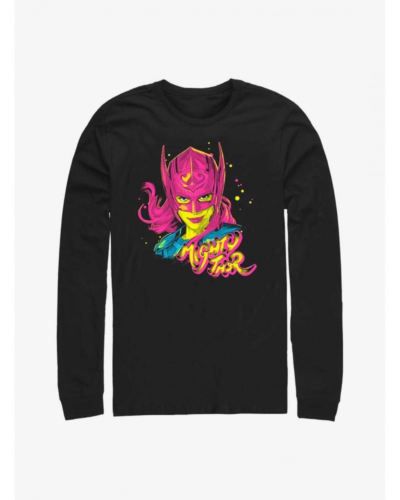 Marvel Thor: Love And Thunder Pop Art Thor Long Sleeve T-Shirt $14.15 T-Shirts