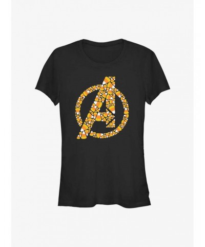 Marvel Avengers Candy Corn Logo Girls T-Shirt $7.97 T-Shirts