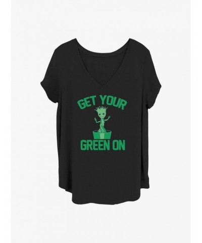 Marvel Guardians of the Galaxy Groot Get Your Green On Girls T-Shirt Plus Size $14.45 T-Shirts