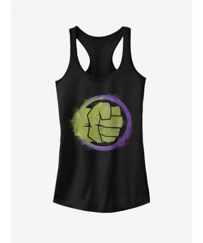 Marvel Avengers: Endgame Hulk Spray Logo Girls Tank Top $11.95 Tops