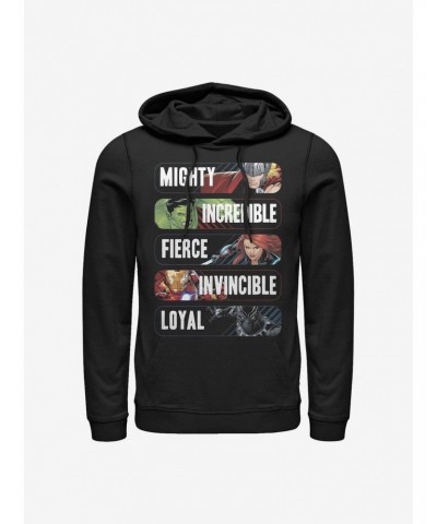 Marvel Avengers Marvel Adjectives Hoodie $21.55 Hoodies