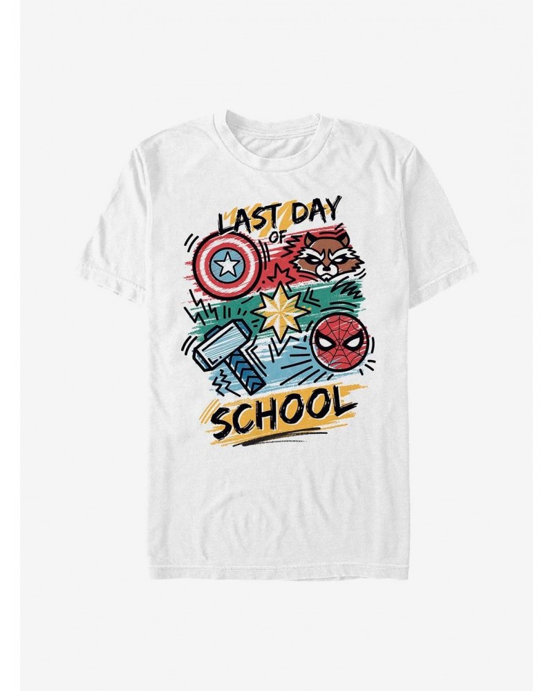 Marvel Avengers Last Day Of School T-Shirt $11.23 T-Shirts