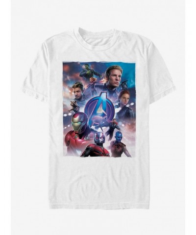 Marvel Avengers: Endgame Basic Poster White T-Shirt $10.76 T-Shirts