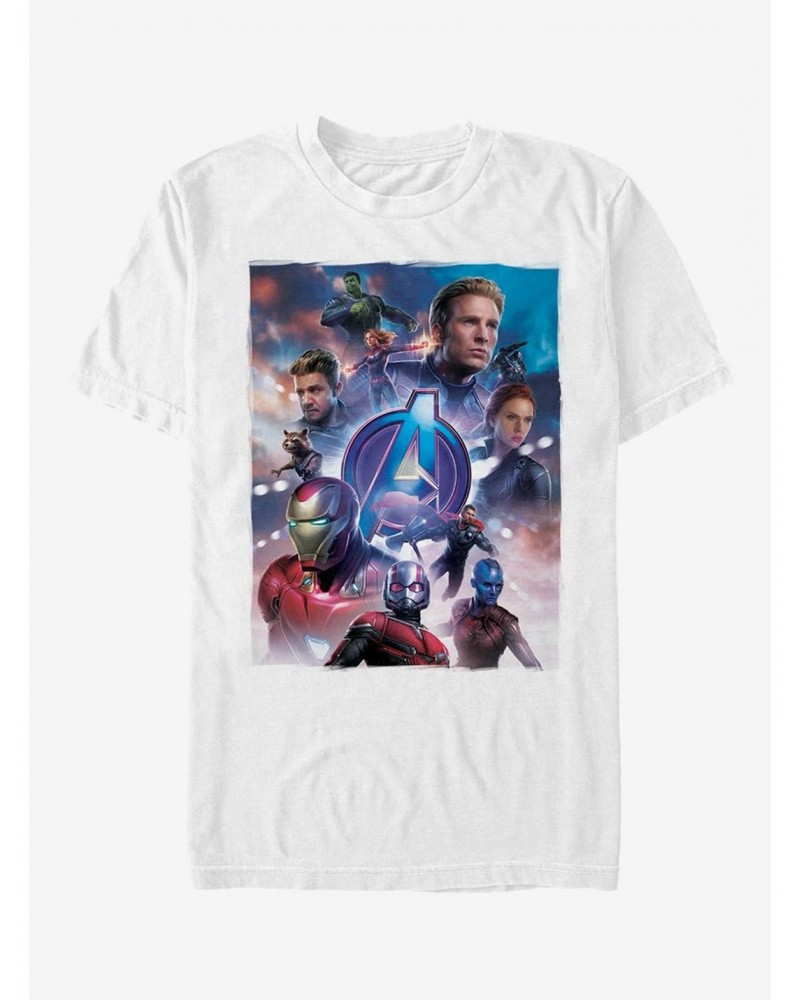 Marvel Avengers: Endgame Basic Poster White T-Shirt $10.76 T-Shirts