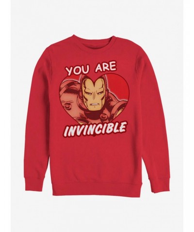 Marvel Iron Man Invincible Heart Crew Sweatshirt $14.39 Sweatshirts