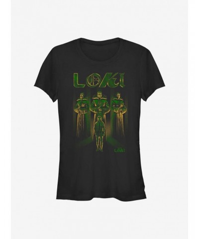 Marvel Loki Statues Girls T-Shirt $11.95 T-Shirts