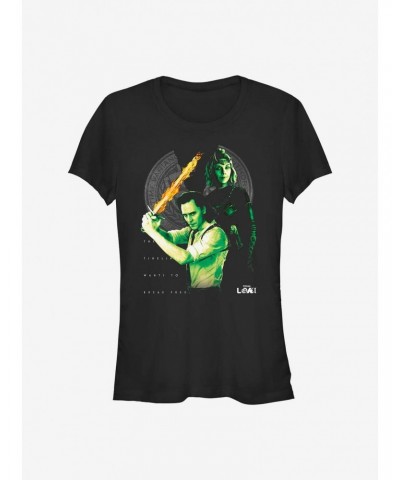Marvel Loki Time Heroes Girls T-Shirt $11.70 T-Shirts