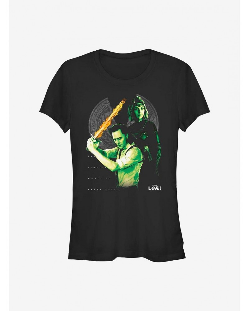 Marvel Loki Time Heroes Girls T-Shirt $11.70 T-Shirts