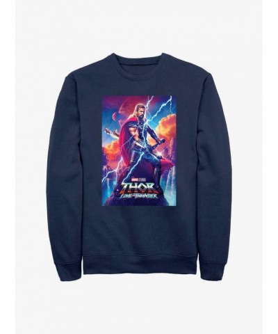 Marvel Thor: Love and Thunder Asgardian Movie Poster Sweatshirt $12.18 Sweatshirts