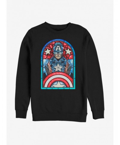 Marvel Captain America Cap Glass Sweatshirt $12.92 Sweatshirts