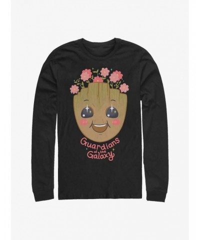 Marvel Guardians Of The Galaxy Groot In Bloom Long-Sleeve T-Shirt $10.86 T-Shirts