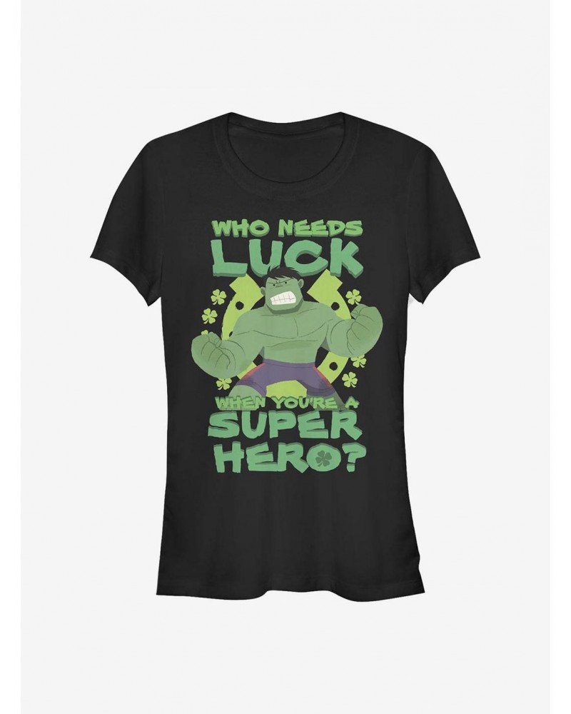 Marvel The Hulk Super Hulk Luck Girls T-Shirt $10.96 T-Shirts