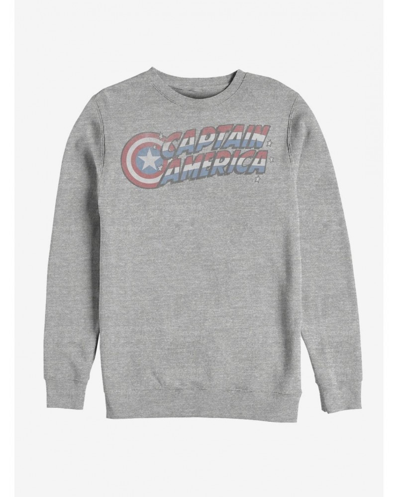 Marvel Captain America Vintage Logo Sweatshirt $18.45 Sweatshirts